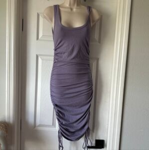 F21 Sleeveless Purple Ruched Dress S